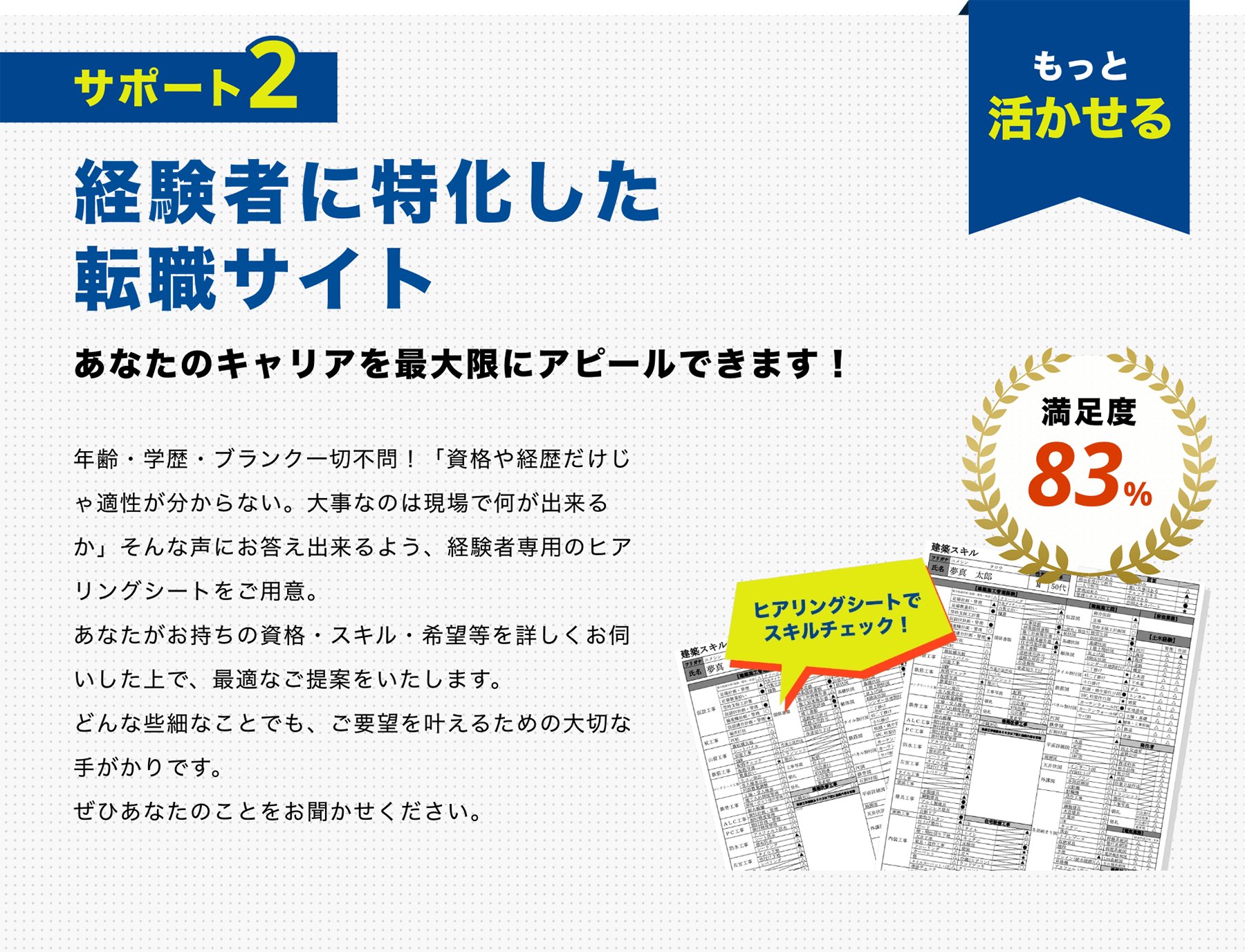 経験者に特化した転職サイト